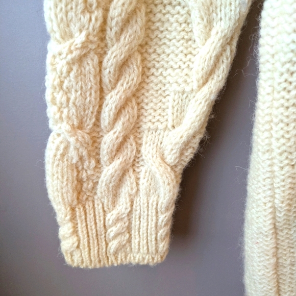 Thomas Keeling Wool Cable Knit Long Cardigan 1X - Picture 5 of 11